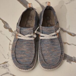 Hey Dude Woven Shoes in Blue and Tan